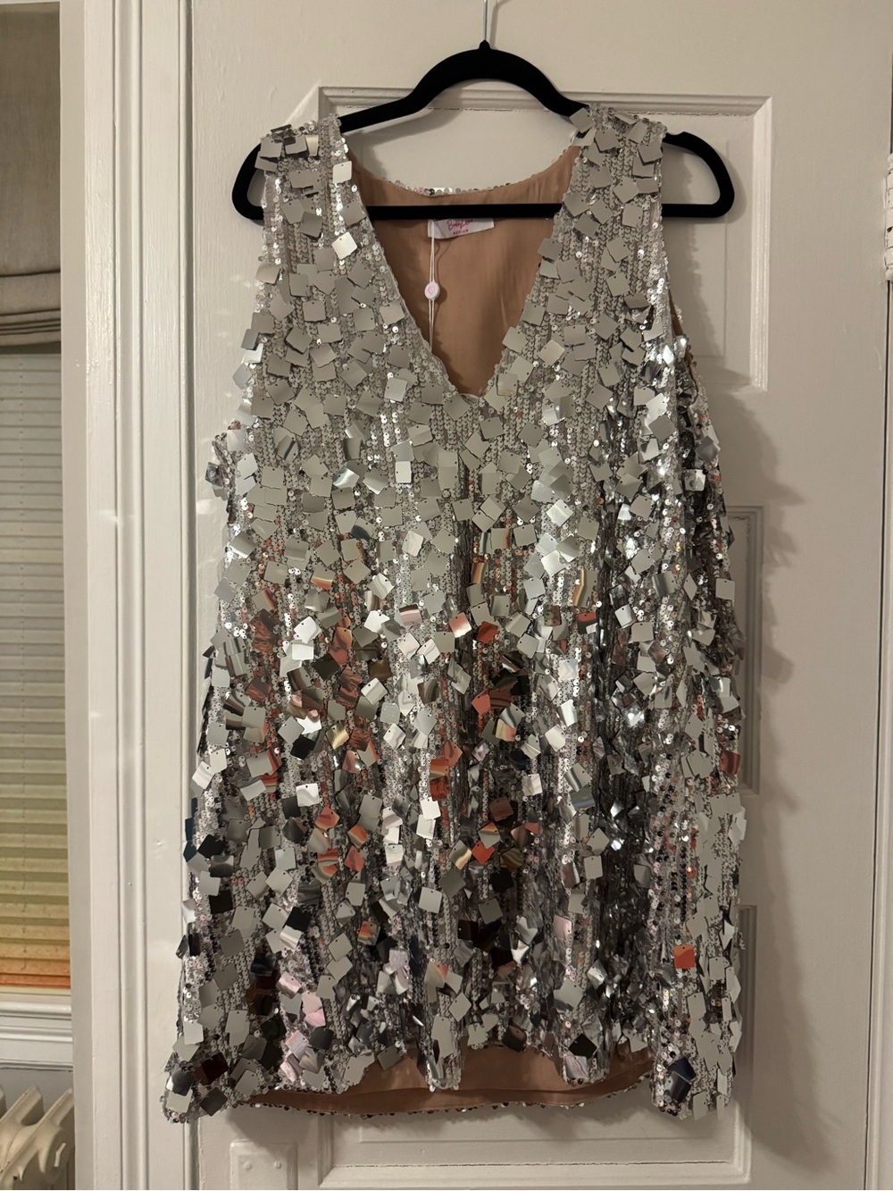 Buddy Love Silver Sequin Mini Dress